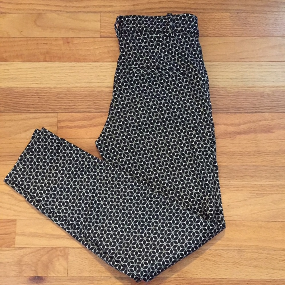 H&M High Waist Patterned Pants